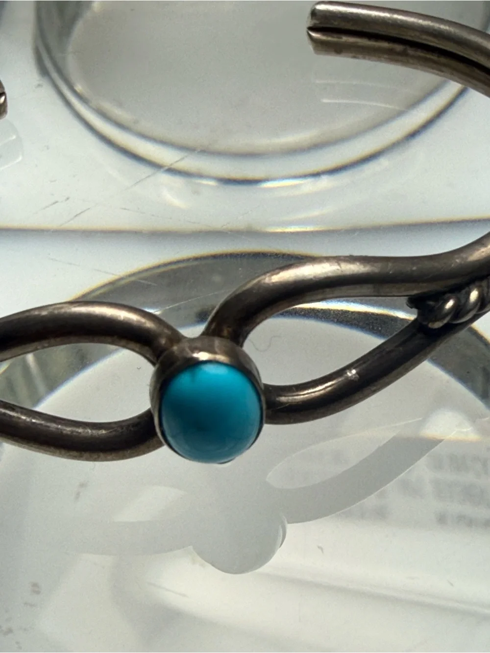 Turquoise Stone Sterling Cuff Bracelet
